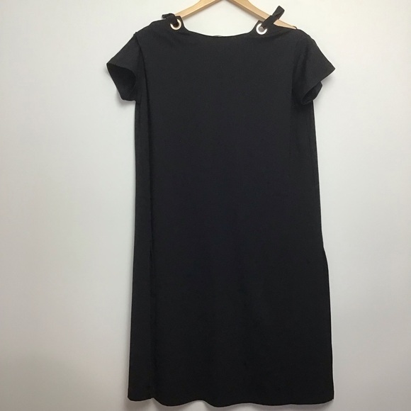 Uchuu Montreal Black Ribbon Tunic Oversized Cocktail Little Black Dress Size 1 - Picture 10 of 14
